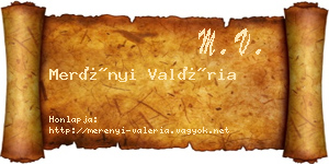 Merényi Valéria névjegykártya
